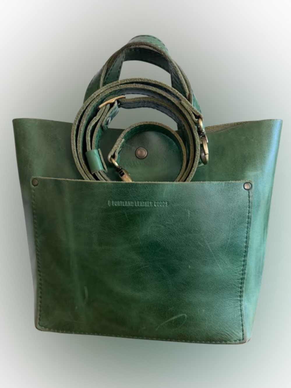 Portland Leather Crossbody Tote